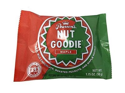 Pearson's Nut Goodie Cluster Bar | Roasted Peanuts, Real Milk Chocolate, and Maple Nougat | Pack of 24 | Individually Wrapped