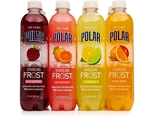 Polar Beverages Sparkling Frost Variety Pack, 17 Fluid Ounce (Pack of 12)