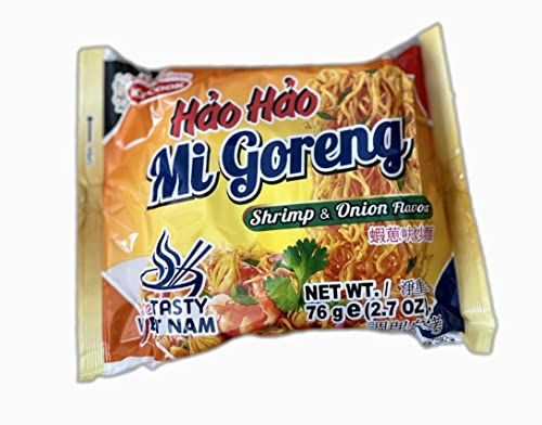 Acecook Hao Hao Mi Goreng Mi Xao Tom Hanh Instant Noodle Shrimp &amp; Onion Flavoured 76g, 15 Pack