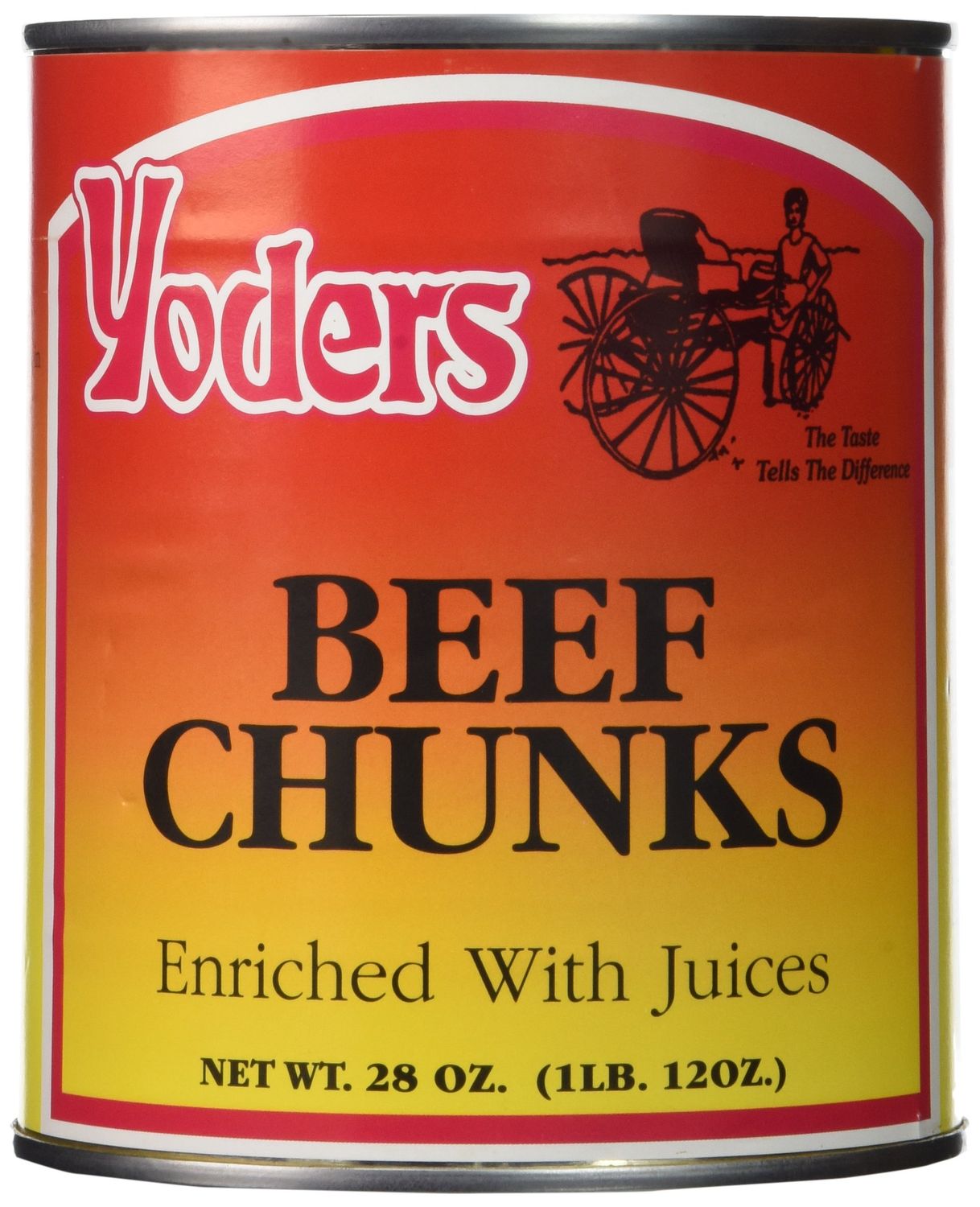 Yoder&#39;s Canned Premium Boneless Beef Chunks, 28 Oz(1 lb.12 Oz,1 can)