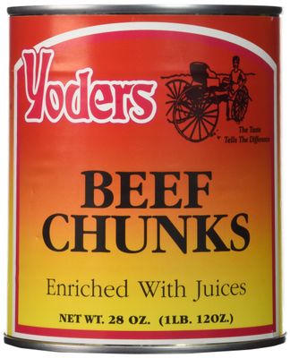 Yoder&#39;s Canned Premium Boneless Beef Chunks, 28 Oz(1 lb.12 Oz,1 can)