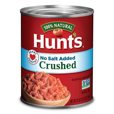 Hunt&#39;s Crushed Tomatoes No Salt Added, Keto Friendly, 28 oz