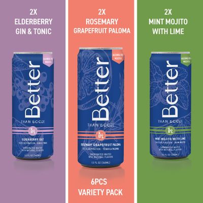 Better Than Booze Mocktail Non-Alcoholic Drinks | Alcohol Alternative Beverages, Ritual Zero Proof | Enjoy Your Drink Moment with Our Alcohol Free Drinks | Non Alcoholic Variety 6 Pack Case