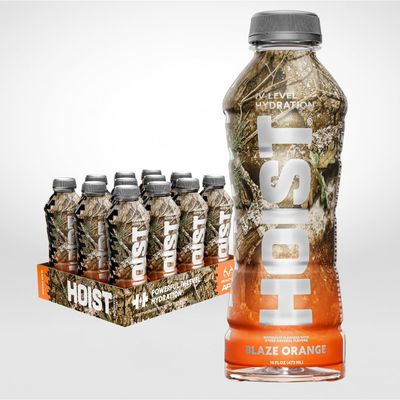 Hoist Premium Hydration Isotonic Electrolyte Drink, Powerful IV-Level Hydration, Orange, 16 Fl Oz (Pack of 12)