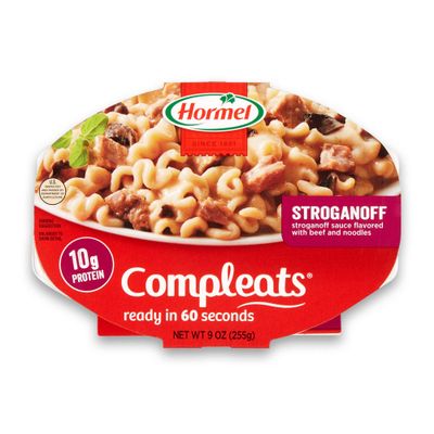 HORMEL COMPLEATS Beef Stroganoff Sauce Microwave Tray, 9 Ounces (Pack of 6)