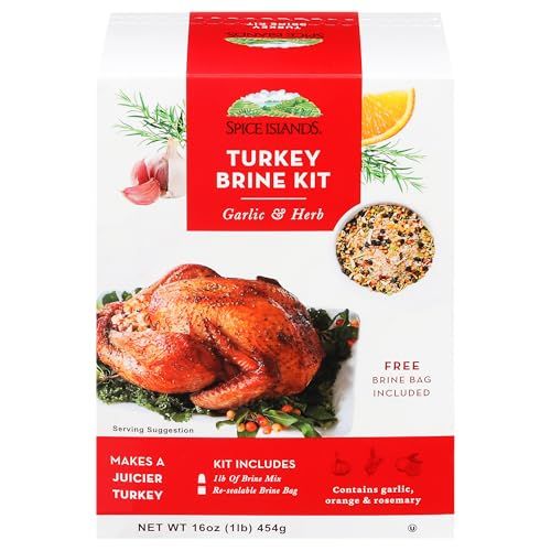 Spice Islands Garlic &amp; Herb Turkey Brine Kit, 16 Ounce