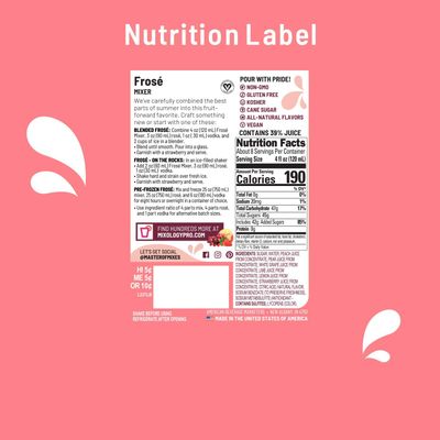 Master of Mixes Fros Drink Mix, Ready to Use, 1 Liter Bottle (33.8 Fl Oz), Pack of 6 in Ecommerce Protective Packaging