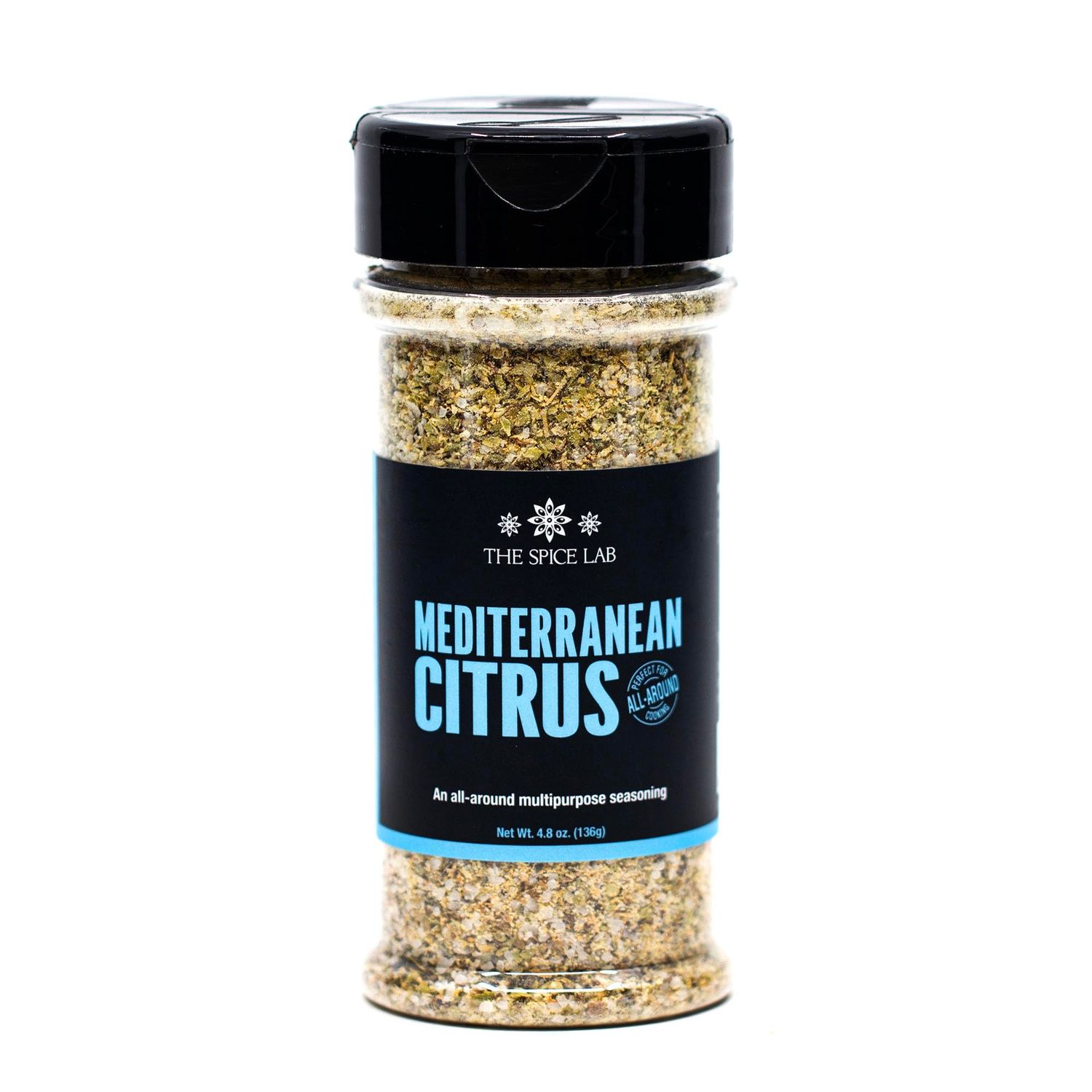 The Spice Lab Greek Seasoning: Mediterranean Citrus Herb - Excellent Blend for the Air Fryer - All Natural Lemon Seasoning for Chicken, Lamb &amp; Fish - Kosher &amp; Clean Label - 5.1 oz Shaker- 7605