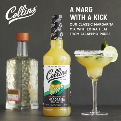 Collins Cocktail Recipe Ingredient, Jalapeno, Black