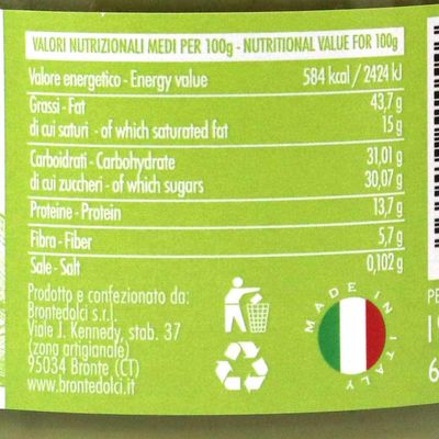 Brontedolci - Italian Pistachio Cream Elite Nut Spread, 190g Jar