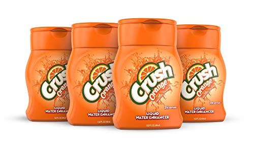 Crush, Orange, Liquid Water Enhancer - New, Better Taste! (4 Bottles, Makes 96 Flavored Water Drinks) - Sugar Free, Zero Calorie