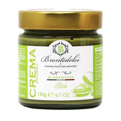 Brontedolci - Italian Pistachio Cream Elite Nut Spread, 190g Jar