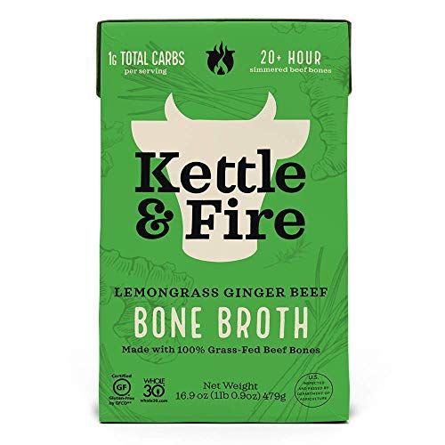KETTLE &amp; FIRE Lemongrass Ginger Beef Bone Broth, 16.9 OZ
