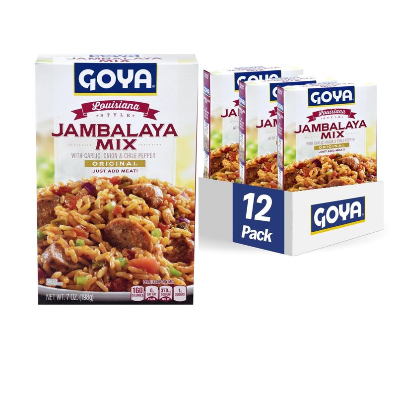 Goya Foods Louisiana Style Jambalaya Rice Mix, 7 Ounce (Pack of 12)