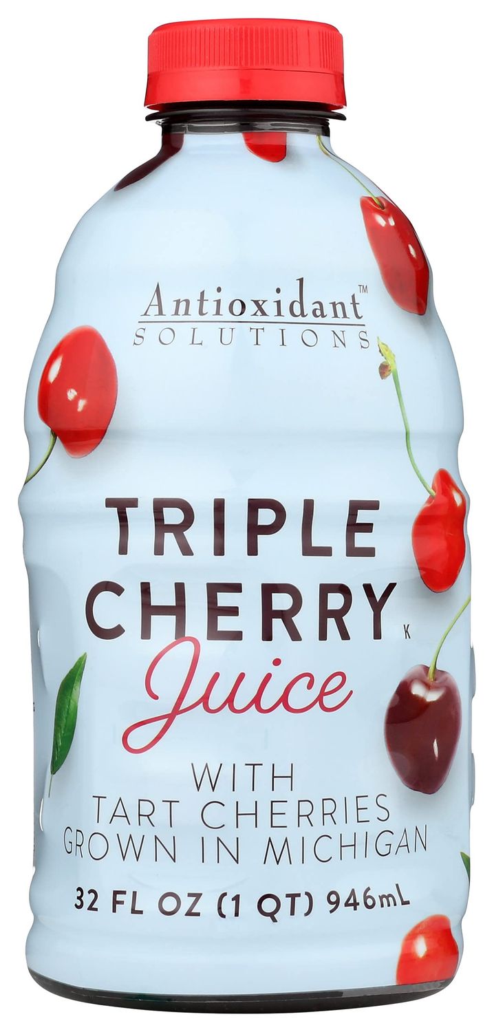 Antioxidant Solutions Triple Cherry Juice, with Tart Cherries Grown in Michigan, 32 Fluid Ounce (Pack of 6)