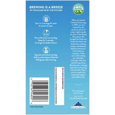 Celestial Seasonings Cold Brew Citrus Sunrise Iced Tea 18 tea bags