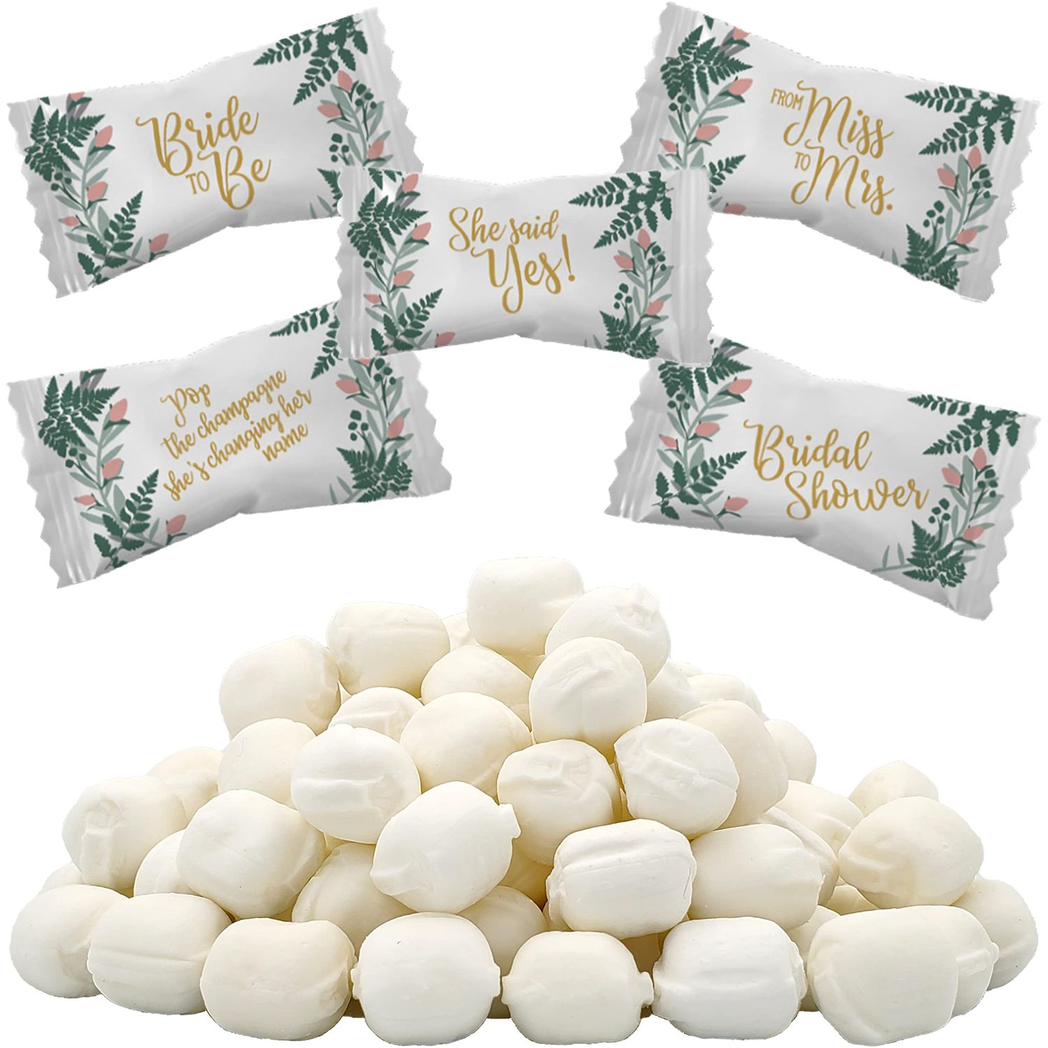 The Dreidel Company Bridal Shower Buttermints, Mint Candies, After Dinner Mints, Butter Mint Candy, Fat-Free, Kosher Certified, Individually Wrapped (55 Pieces)