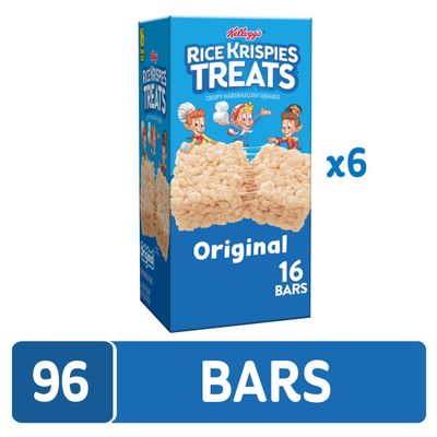 Kellogg's Rice Krispies Treats, Crispy Marshmallow Squares, Original, 12.4oz (6 Count)