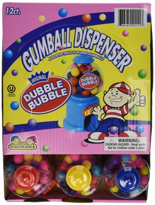 Dubble Bubble Mini Dispenser 12 Pack-1.41 OZ. (40g)