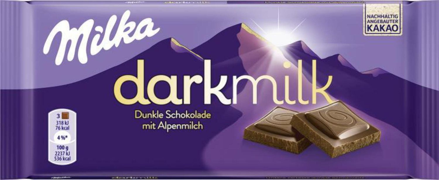 Milka Chocolate Candy | Milka Bar Darkmilk Alpine Milk | Milka Bars | Milka Candy | 2,9 Ounce Total
