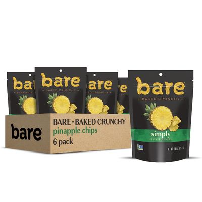 Bare Baked Crunchy, Simply Pineapple, 1.6 Ounce (Pack of 6)