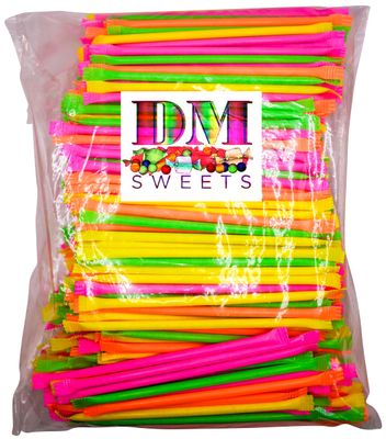 Sour Filled Mini Neon Candy Straws - 480 of Sweet and Tart Flavorful Candy Straws - 25 ounce Bag
