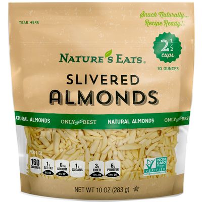 Nature&#39;s Eats Blanched Slivered Almonds, Natural, 10 Ounce