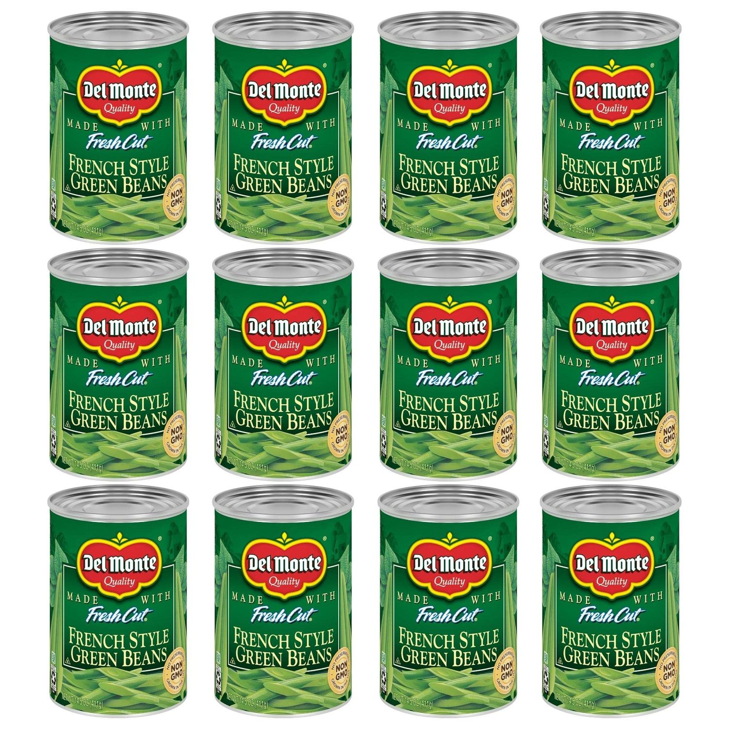 Del Monte BLUE LAKE French Style Green Beans, Canned Vegetables, 12 Pack, 14.5 oz Can