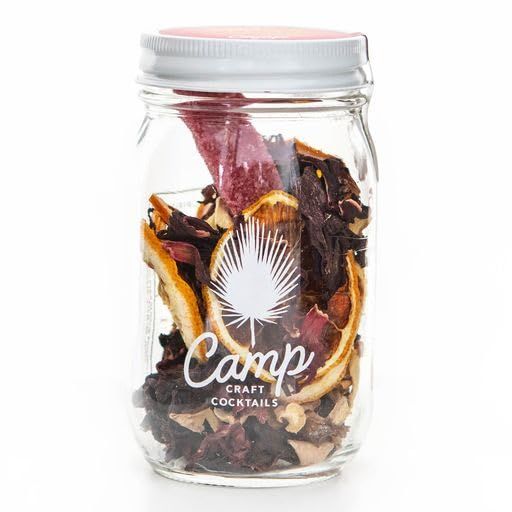 Camp Craft Cocktail Mix - Hibiscus Lemonade | Premium Drink Mixer Infusion Kit with Dehydrated Fruit, Herbs and Vegan Sugar | 16 oz Glass Jar Mixer for Cocktails, Margaritas, and Mocktails - Serves 8