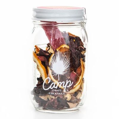 Camp Craft Cocktail Mix - Hibiscus Lemonade | Premium Drink Mixer Infusion Kit with Dehydrated Fruit, Herbs and Vegan Sugar | 16 oz Glass Jar Mixer for Cocktails, Margaritas, and Mocktails - Serves 8