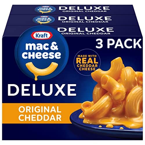Kraft Deluxe Original Mac &amp; Cheese Macaroni and Cheese Dinner, 3 ct Pack, 14 oz Boxes