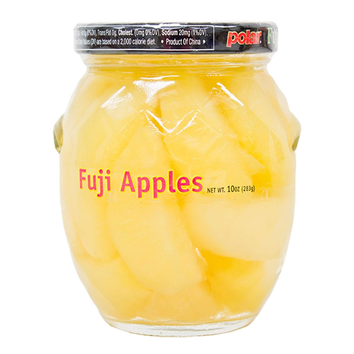 MW Polar Fuji Apple in Light Syrup, glass jar 10oz (Pack of 12)
