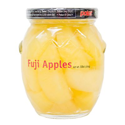 MW Polar Fuji Apple in Light Syrup, glass jar 10oz (Pack of 12)