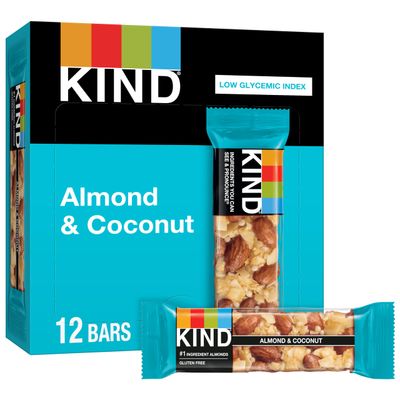 KIND Bars, Almond &amp; Coconut, Healthy Snacks, Gluten Free, 12 Count