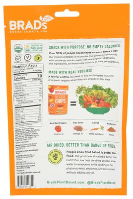 3oz Cheddar Flavor - Famous Brads Raw Chips - Vegan, Gluten Free, Natural, Healthy Snack