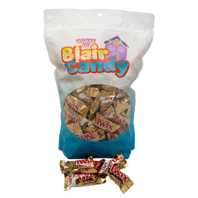 Twix Caramel Minis Fun Size Milk Chocolate Cookie Bars - 3 Lbs Treat Sized Bulk Chocolate Candy (approx. 135 pieces) - Sealed in Resealable Stand Up Pouch