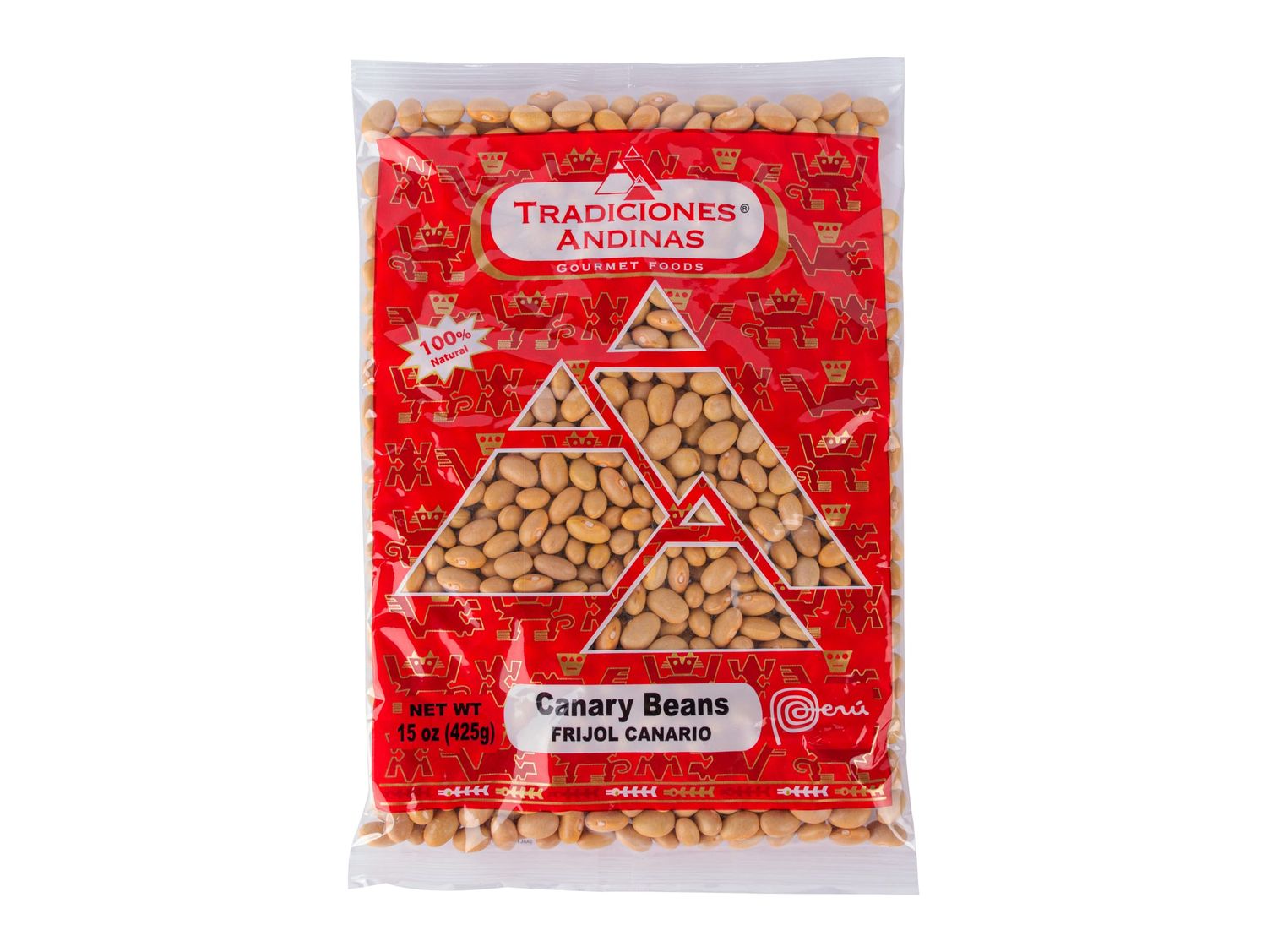 Tradiciones Andinas Canary Beans 15 oz - Frijol Canario, Peruvian Product, Productos de Peru, Dried
