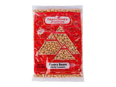 Tradiciones Andinas Canary Beans 15 oz - Frijol Canario, Peruvian Product, Productos de Peru, Dried