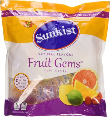 Sunkist Individually-Wrapped Fruit Gems 32OZ (2 LB) Pouch