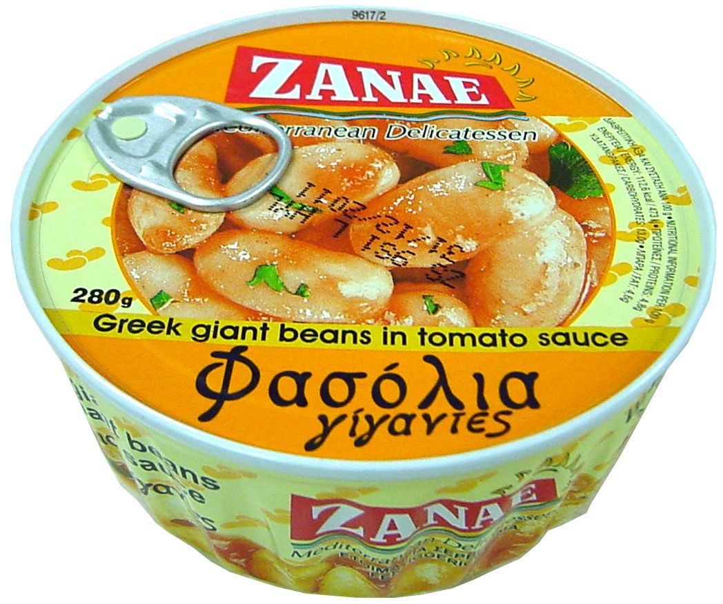 Zanae Greek Giant Baked Beans (Gigantes) 10 Oz Easy-open Can