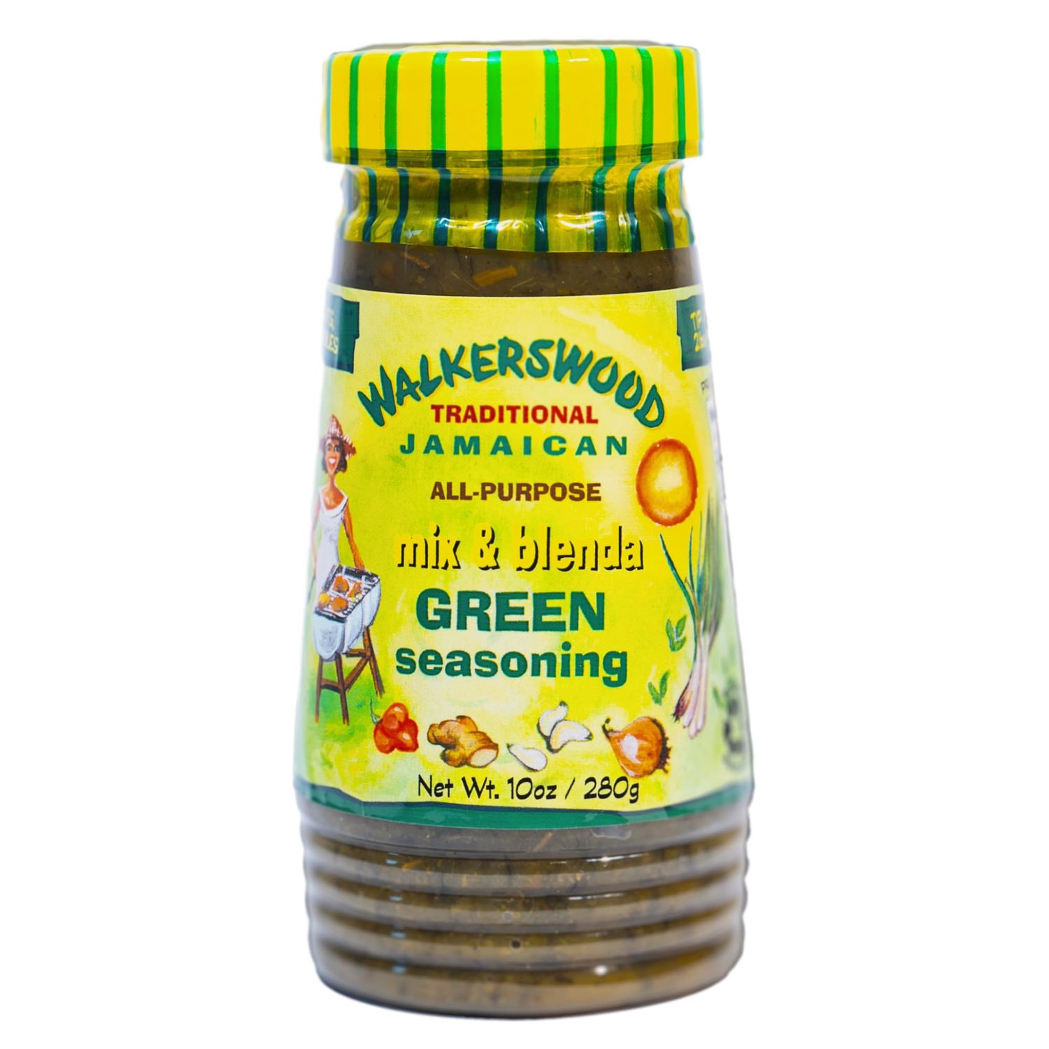 Walkerswood Traditional Jamaican All Purpose Mix and Blenda Green Seasoning, 10 oz