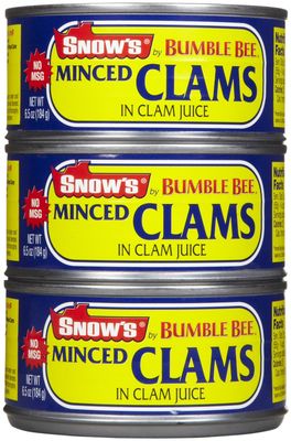Snow&#39;s Minced Clams in Clam Juice, 6.5 oz, 3 pk