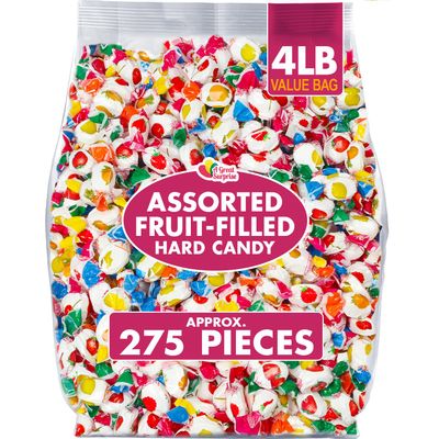 Assorted Fruit-Filled Hard Candy - 4 Pounds - Bulk Hard Candies - Fruit Candy Individually Wrapped - Mixed Hard Candy - Old Fashion Fruity Candies - Office Fruit Bon Bons