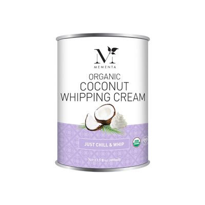 Mementa Organic Coconut Whipping Cream, Vegan, 400ml, 13.5 Fl Ounce (Pack of 1)
