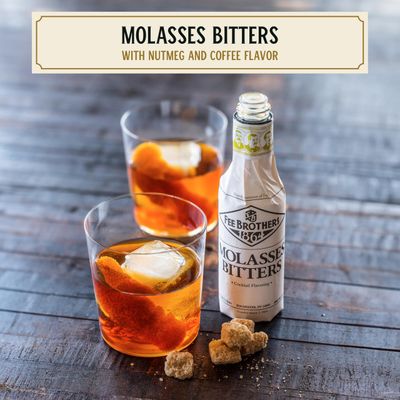 Fee Brothers Molasses Cocktail Bitters - Aromatic Cocktail Mixer &amp; Concentrated Flavoring, Gluten Free, Vegan-Friendly, 5 fl oz
