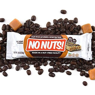 No Nuts! 100% Nut Free Dairy Free Vegan Protein Bars, Chocolate Caramel Mocha 12-Pack, Organic, Kosher, Egg-Free, Non-Gmo &amp; Dairy-Free Protein Bars