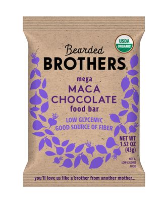 Bearded Brothers Organic Vegan Protein Energy Bars - Gluten Free, Soy Free, Paleo, Fiber, Whole 30 | Non GMO, Low Glycemic | 12 Pack Maca Chocolate