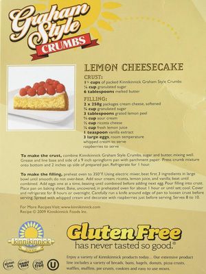 Kinnikinnick - Graham Style Crumbs - Gluten Free, Allergy Friendly Vegan Graham Cracker Crumbs - 10.5 oz. Boxes - 2 Pack