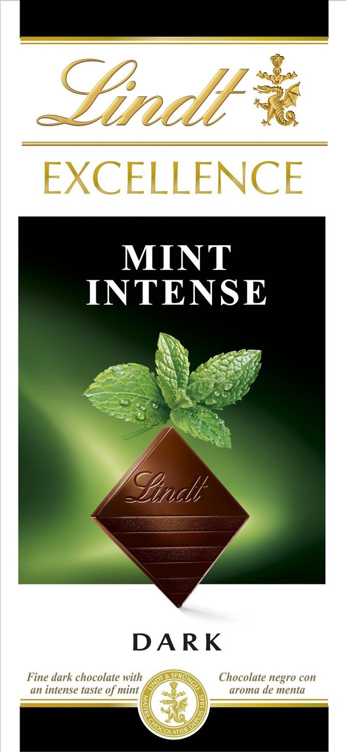 Lindt - Excellence - Mint Intense - 100g (Pack of 5)
