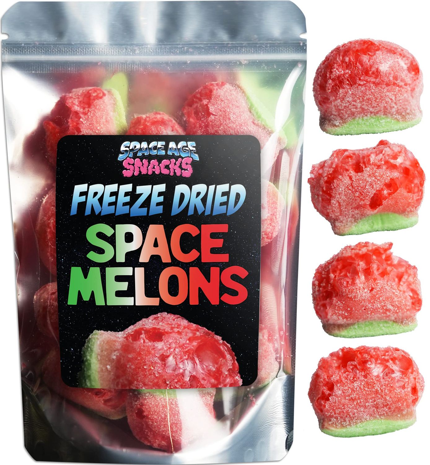 Freeze Dried Watermelon Gummies - Premium Freeze Dried Candy Shipped in a Box for Extra Protection - Space Age Snacks Freeze Dry Candy for All Ages Dry Freeze Candy (4 oz)